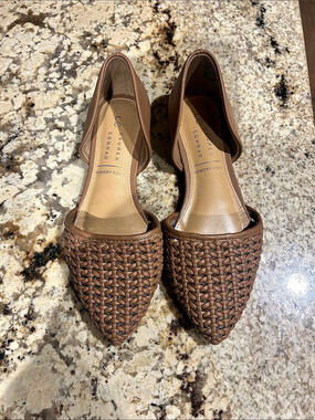 Lauren Conrad Woven Pointed-Toe Mules Brown
